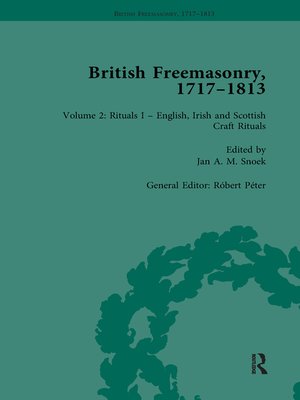 cover image of British Freemasonry, 1717-1813 Volume 2